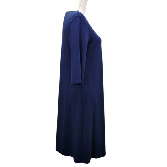 Eileen Fisher A-Line Dress Petite Large Blue - Picture 4 of 8